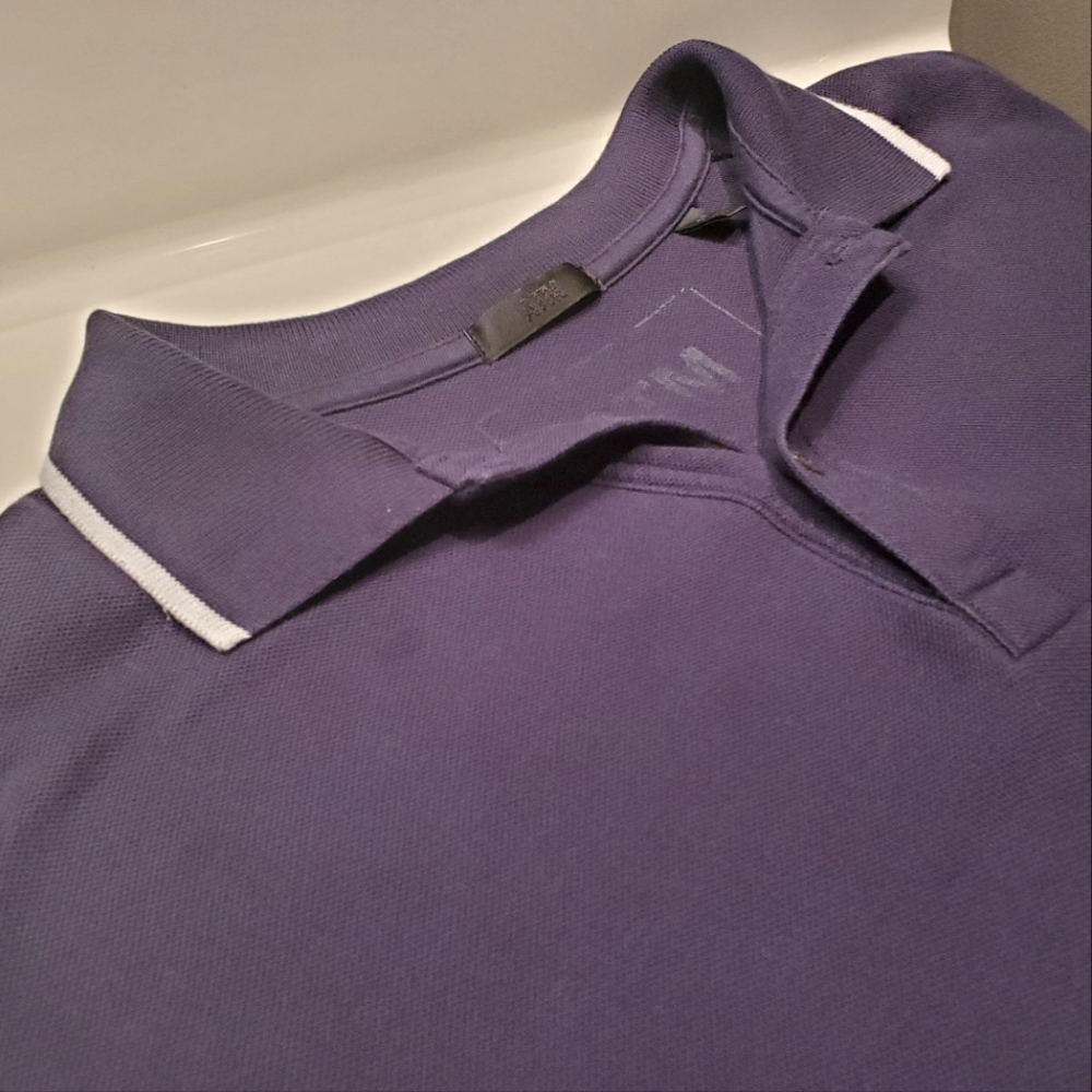 ATM Dark Blue Pique Polo Shirt Pima Cotton